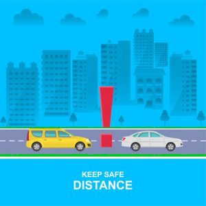 Keep Safe Distance Between Cars Driving Schools